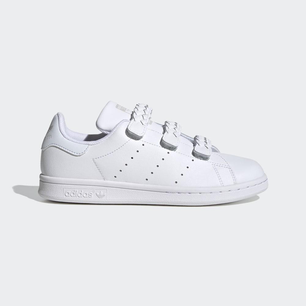 Adidas Boys' Stan Smith Originals Shoes White/Grey Ireland EG7568